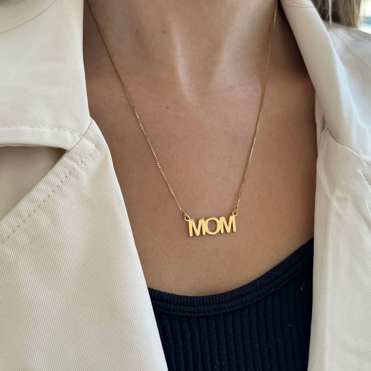 14K Gold Mom Necklace