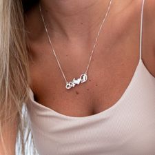 Heart initials necklace - Thumbnail Model