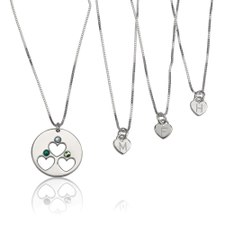 Birthstone Mother Daughter Necklace Set - Thumbnail 3