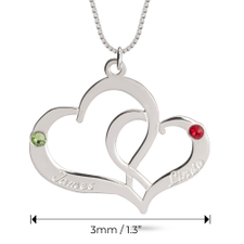 Two Heart Personalized Necklace - Thumbnail Information