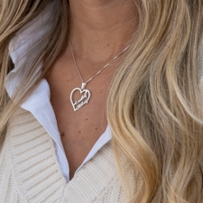Couple Heart Necklace - Thumbnail Model