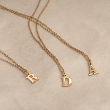 Capital Initial Letter Necklace - Thumbnail Model
