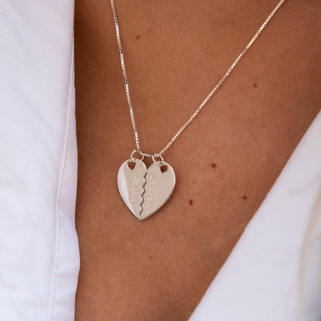 Breakable Heart Necklace for Couples