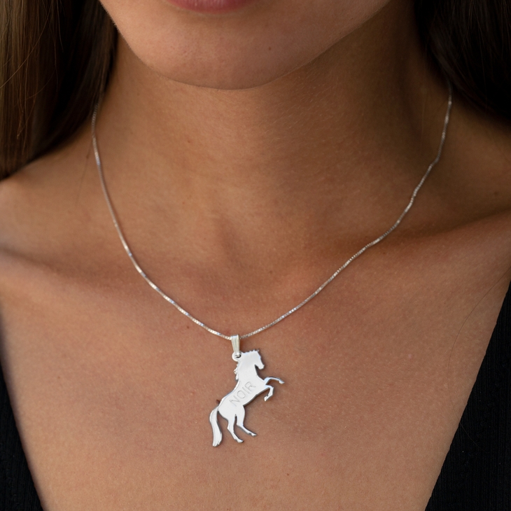 Personalized Horse Necklace model