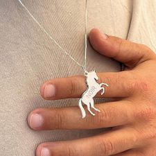 Personalized Horse Necklace - Thumbnail Model