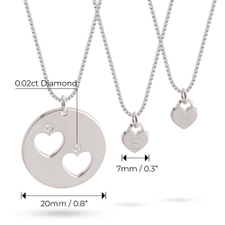 Mother Daughter Diamond Necklace Set - Thumbnail Information