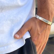 Fancy Bangle Bracelet For Men - Thumbnail Model