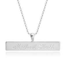 T Bar Name Necklace