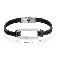 Men's Personalized Leather Bracelet - Thumbnail Information