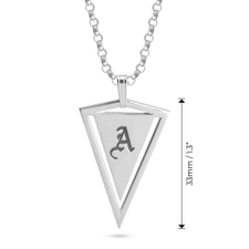 Triangle Initial Necklace - Thumbnail Information
