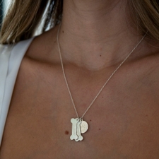 Bone Necklace with Dog's Name - Thumbnail Model