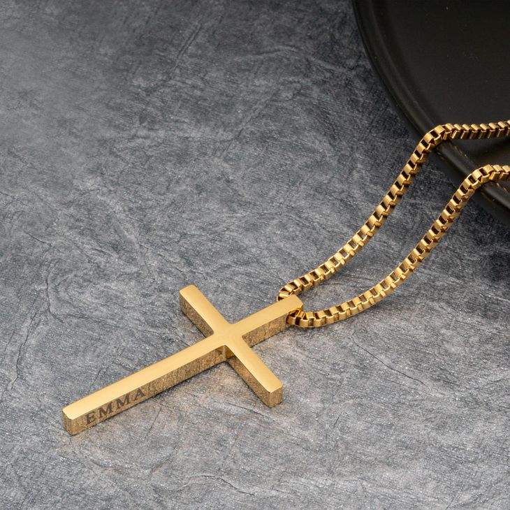 3D Cross Pendant Necklace model