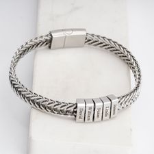 Stainless Steel Beaded Bracelet - Thumbnail 2
