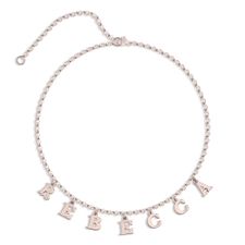 Choker Name Necklace in Rose Gold Plating