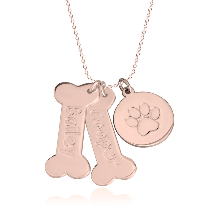 Bone Necklace with Dog's Name