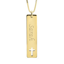 Vertical Name Bar Necklace With Symbol - Thumbnail 5