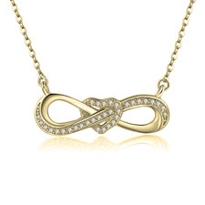 Infinity Necklace With Heart And Zirconia