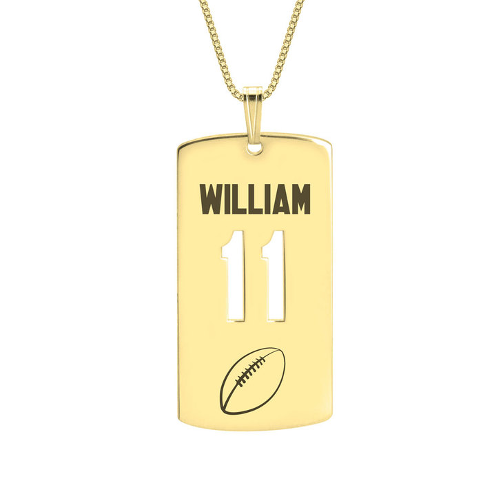 Personalized Dog Tag Sport Necklace