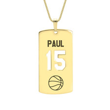 Personalized Dog Tag Sport Necklace - Thumbnail 3
