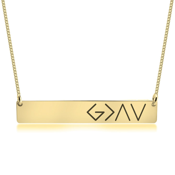 God is Greater Than the Highs and Lows Necklace - Picture 2