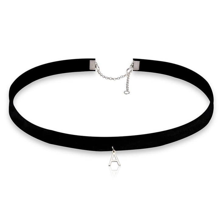 Single Initial Choker Necklace