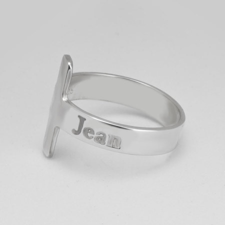 Personalized Cross Ring