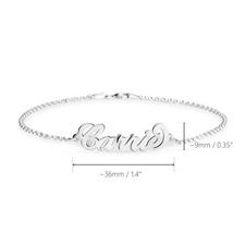 Carrie Style Name Bracelet - Thumbnail Information