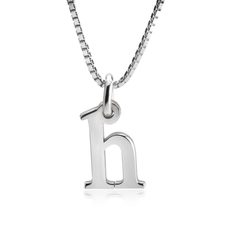 Small Letter Initial Necklace - Thumbnail 2
