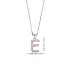 Cubic Zirconia Initial Necklace - Thumbnail Information