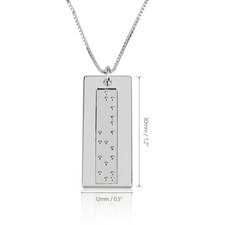 Vertical Braille Necklace - Thumbnail Information
