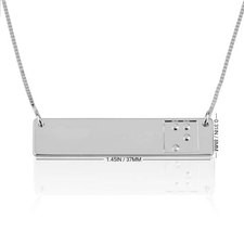 Braille Bar Necklace - Thumbnail Information