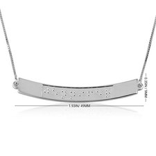 Custom Curved Bar Braille Necklace - Thumbnail Information