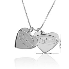 I Love You in Braille Heart Necklace - Thumbnail Information