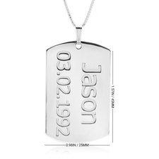 Dog Tag Plate with Name and Date - Thumbnail Information