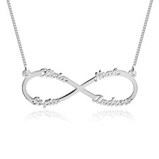 Infinity Necklace with Names - Thumbnail 4