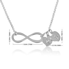 Infinity Necklace with Initials - Thumbnail Information