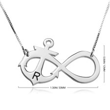 Initial Anchor Infinity Necklace - Thumbnail Information