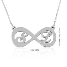 Two Letters Infinity Necklace - Thumbnail Information