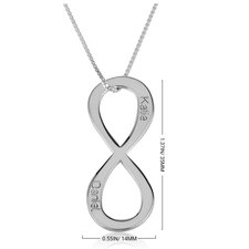 Vertical Two Names Infinity Necklace - Thumbnail Information