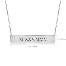 Roman Numeral Date Necklace - Thumbnail Information