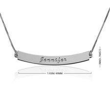 Curved Bar Necklace with Name - Thumbnail Information
