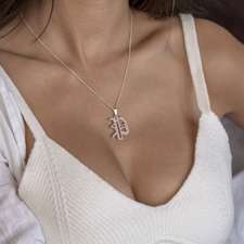 Gothic Initial Necklace - Thumbnail Model