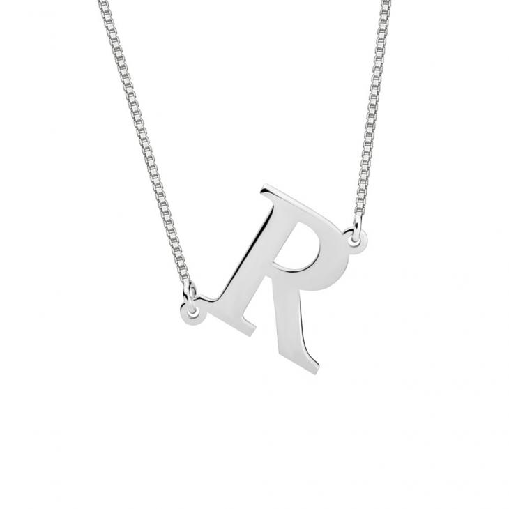 Sideways Initial Necklace - Picture 2