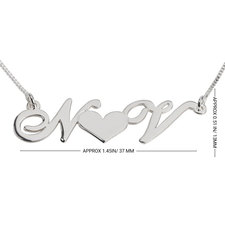 Heart initials necklace - Thumbnail Information