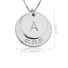 Engraved Initial & Date Necklace - Thumbnail Information