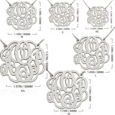 Twisted Split Chain Monogram Necklace - Thumbnail Information