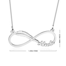 Infinity Feather Name Necklace - Thumbnail Information