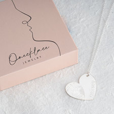 Fingerprint Heart Necklace - Thumbnail Model