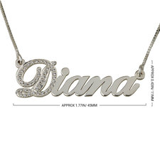 Cubic Zirconia initial Name Necklace - Thumbnail Information
