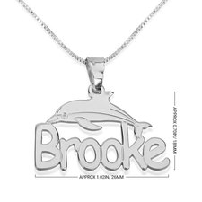Dolphin Name Necklace - Thumbnail Information